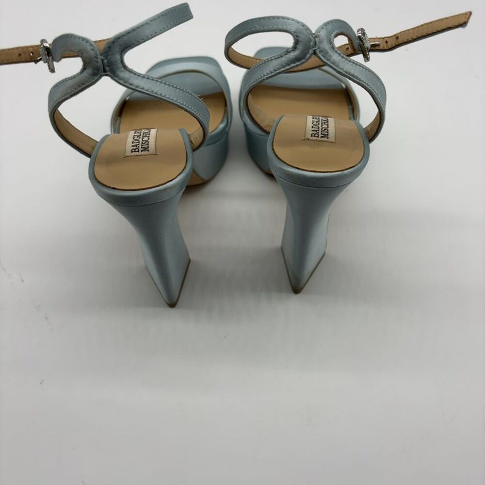 Badgley Mischka Satin Platform Sandals - Picture 7 of 7